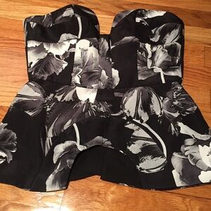 KEEPSAKE the Label Black and White Floral Top